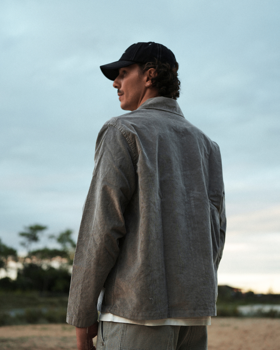Zipper Shirt Corduroy - Stone