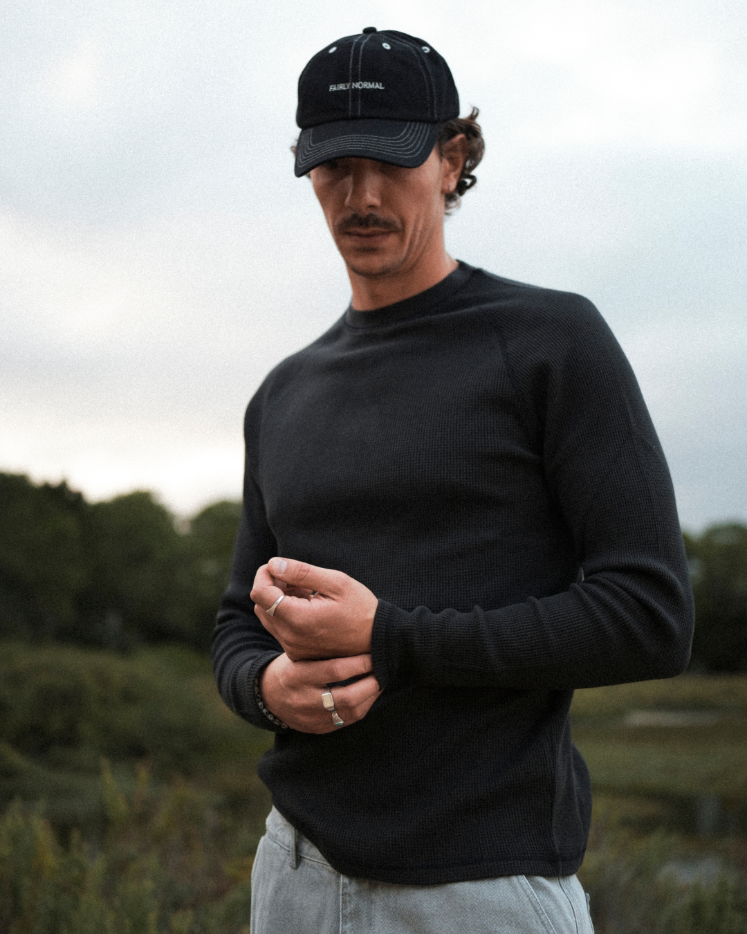 Raglan undershirt - Washed Black