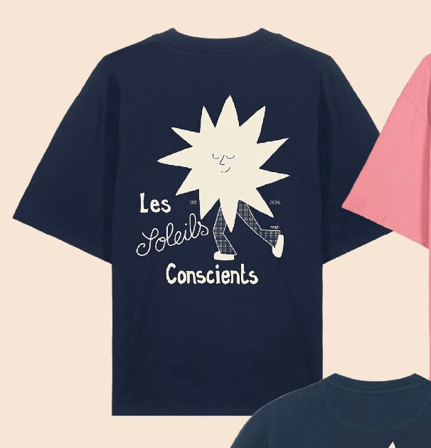 T-shirt Soleils Conscients bleu