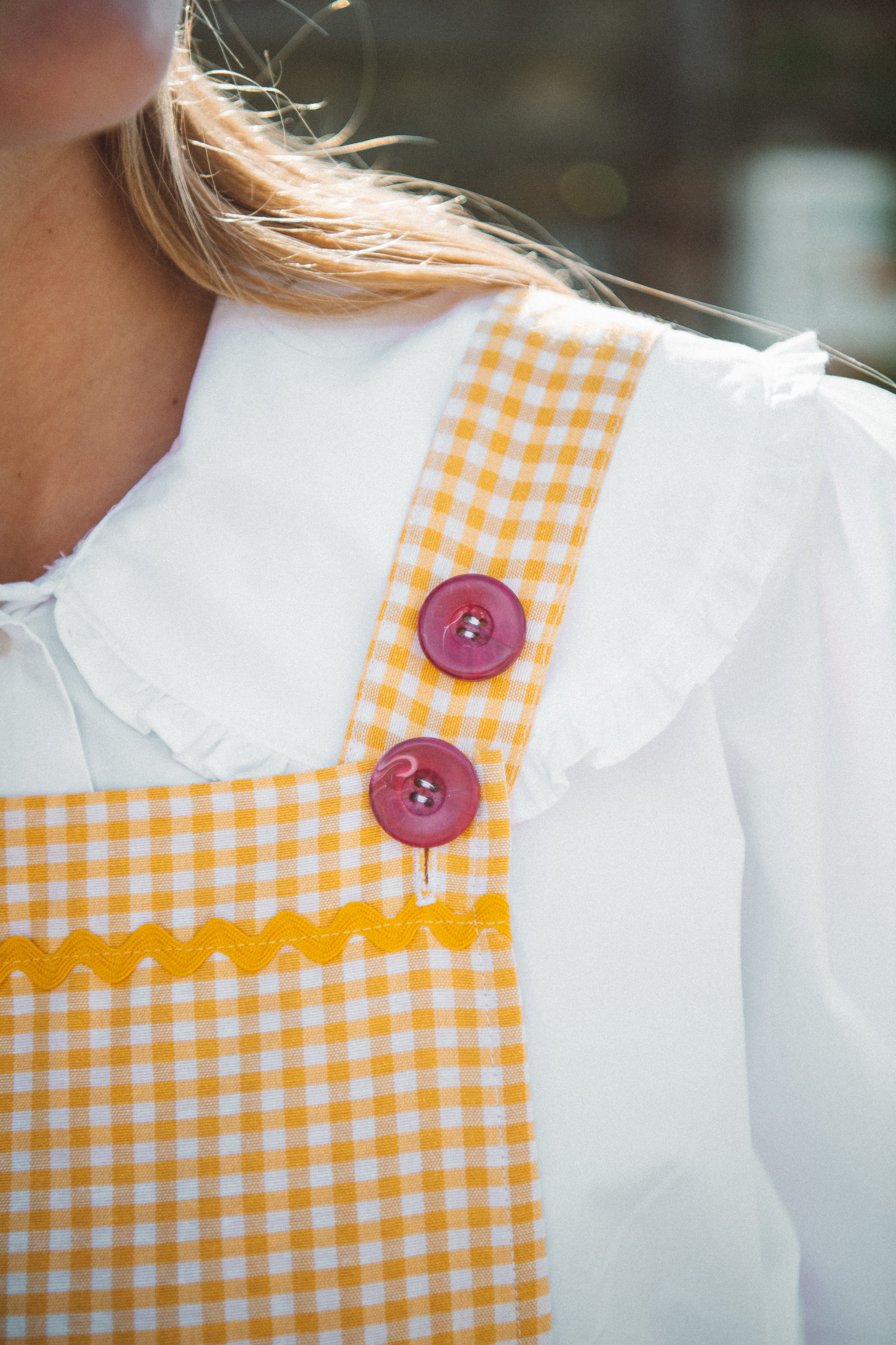 Salopette 70's - Vichy Jaune