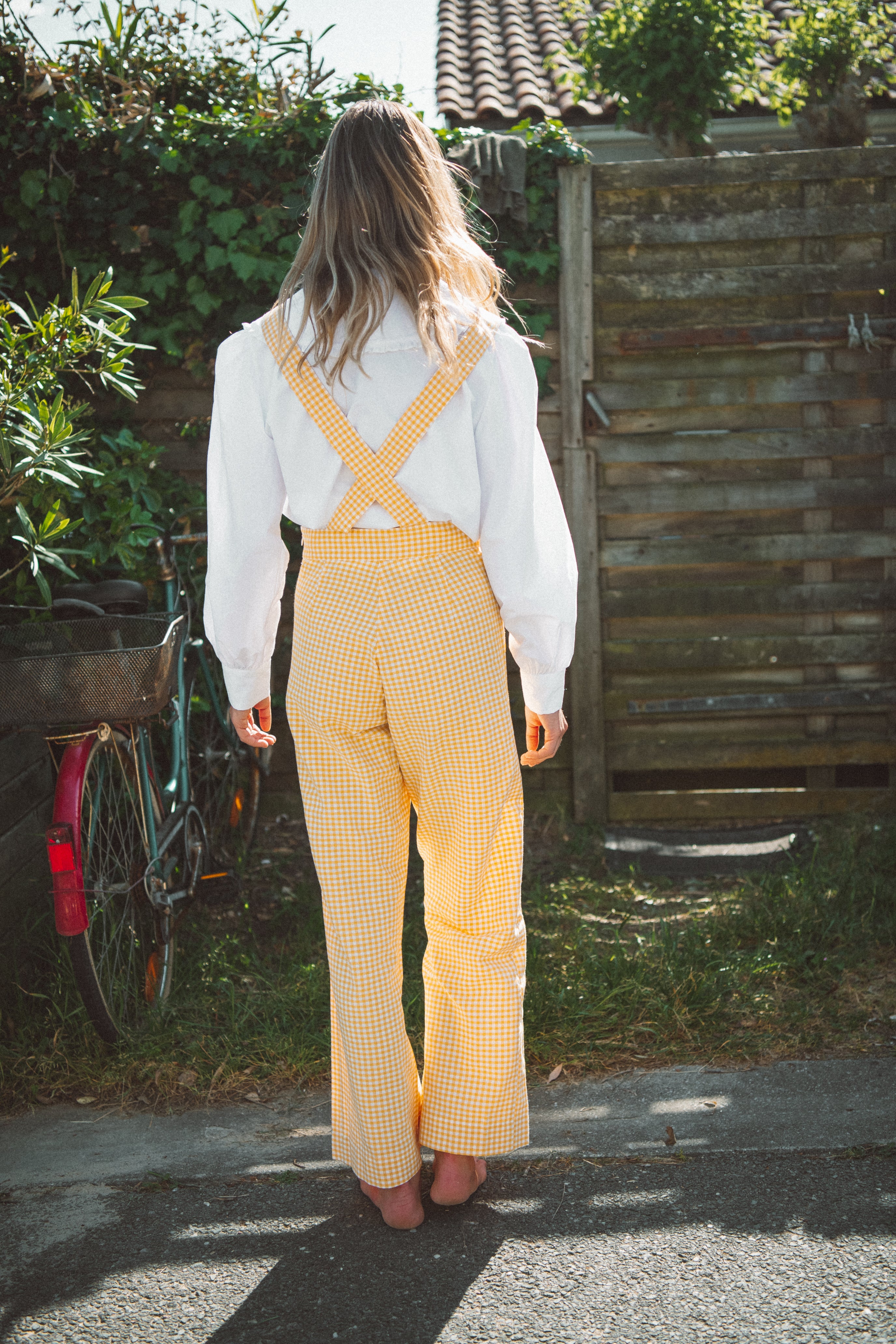 Salopette 70's - Vichy Jaune