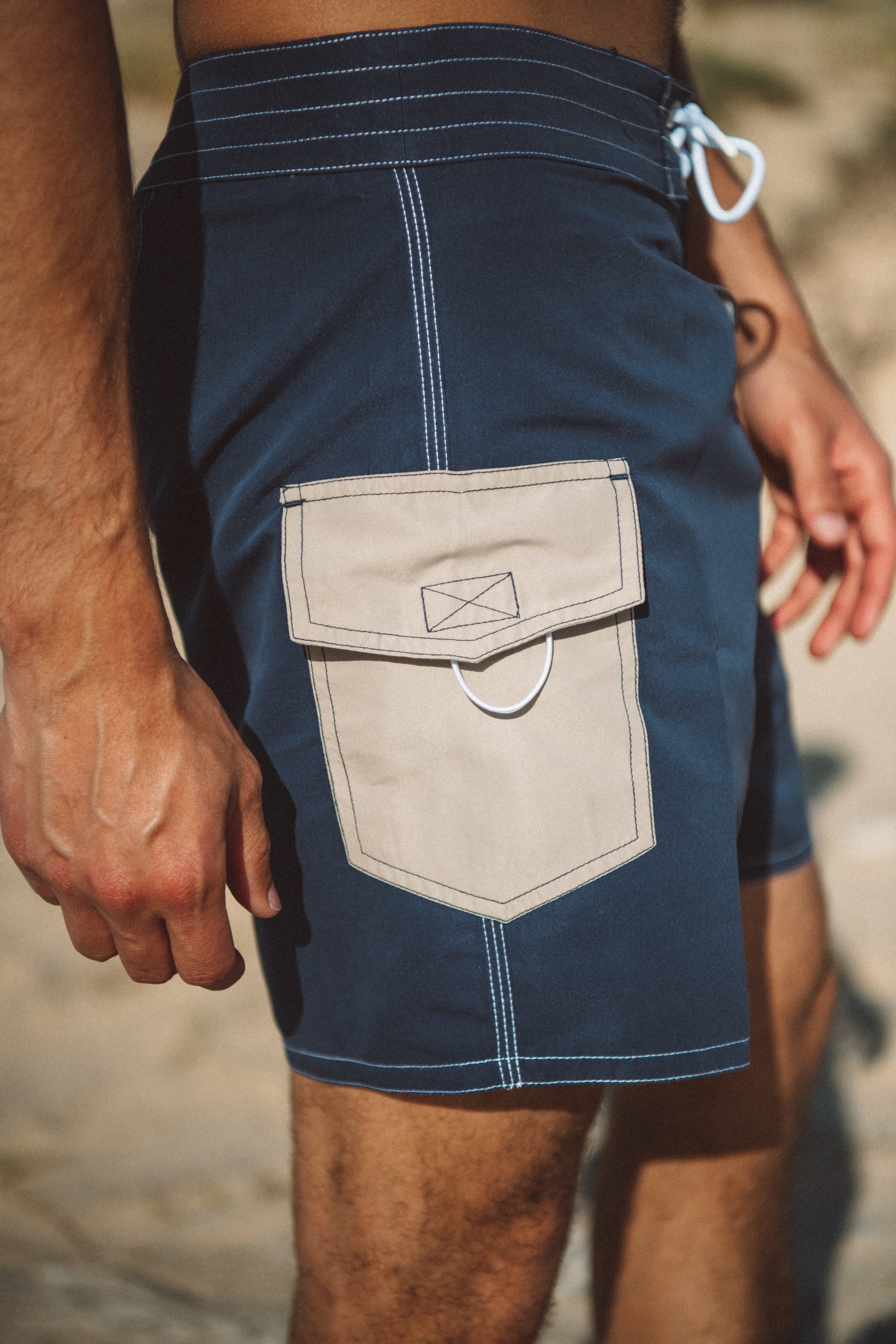 Boardshort - Retro Classic Navy Sardina