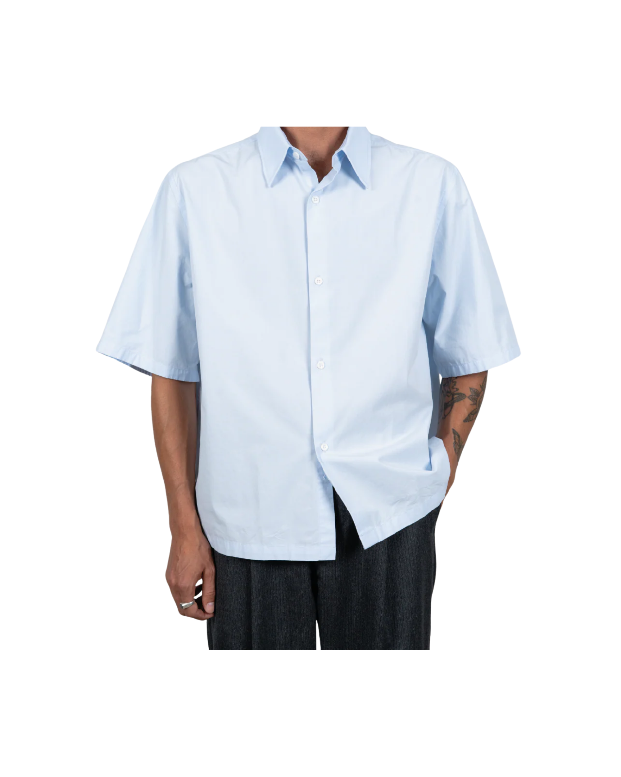 S/S Shirt Poplin Light Blue