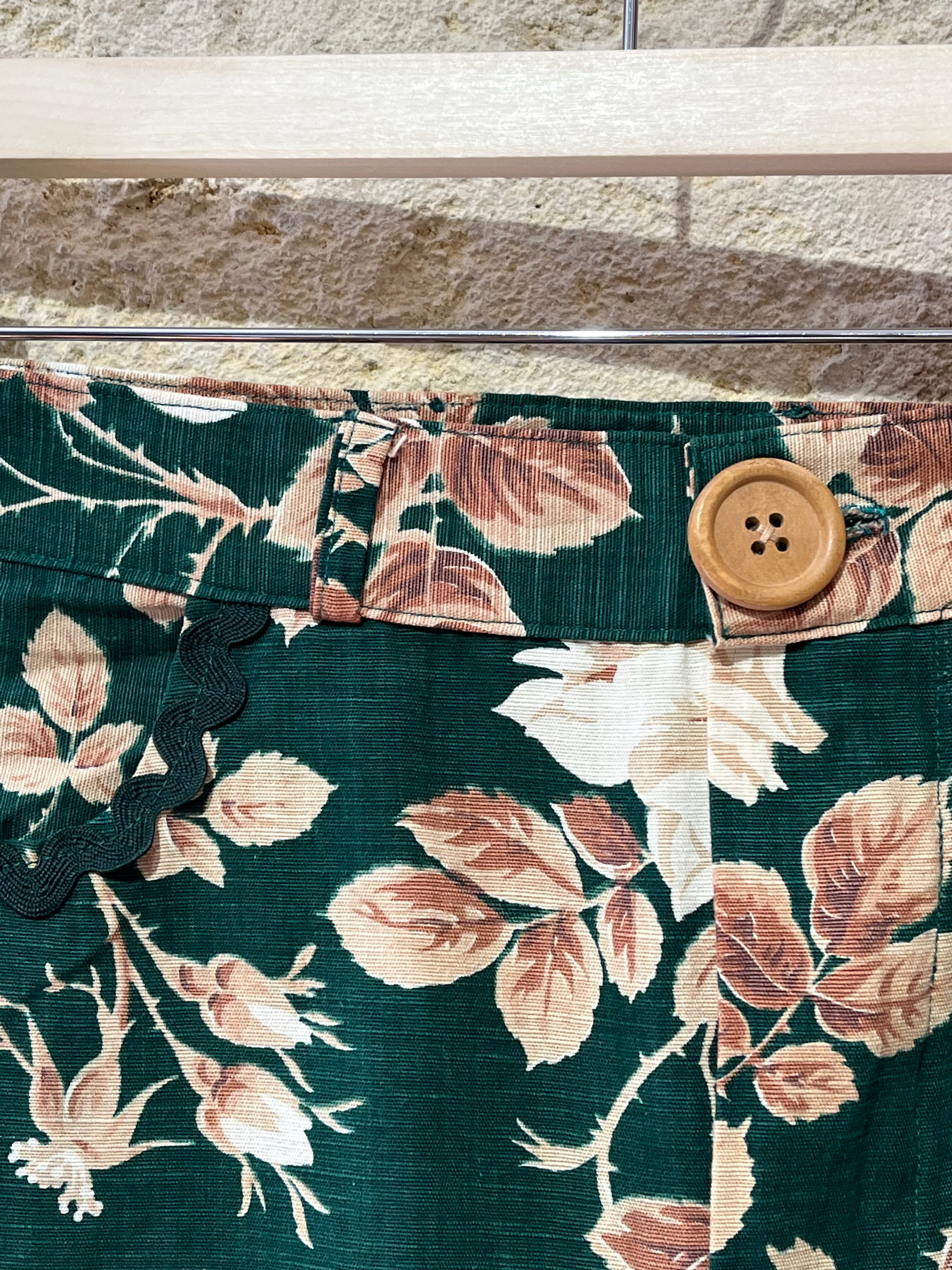 Pantalon 70's F - Vert à feuilles
