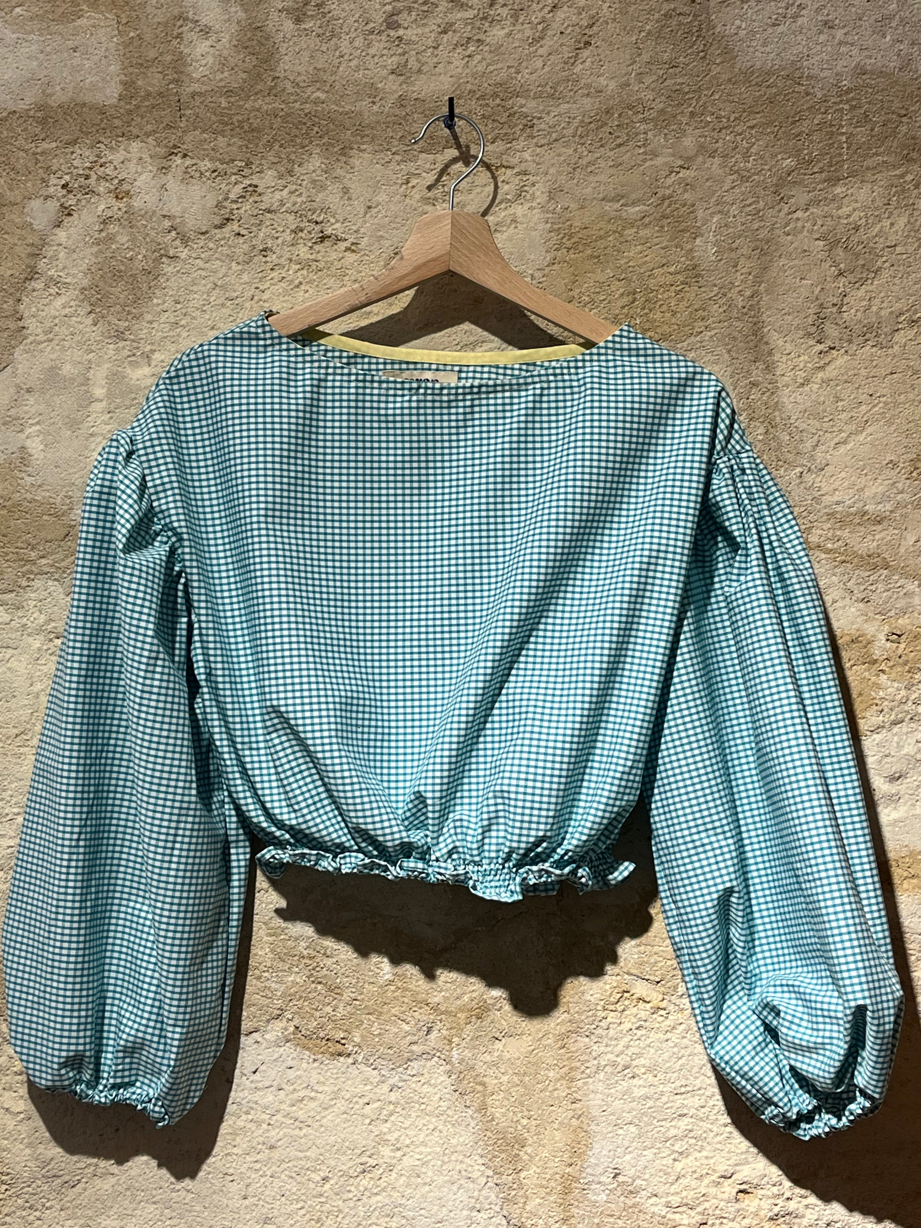 Top Bouffant - Vichy Vert