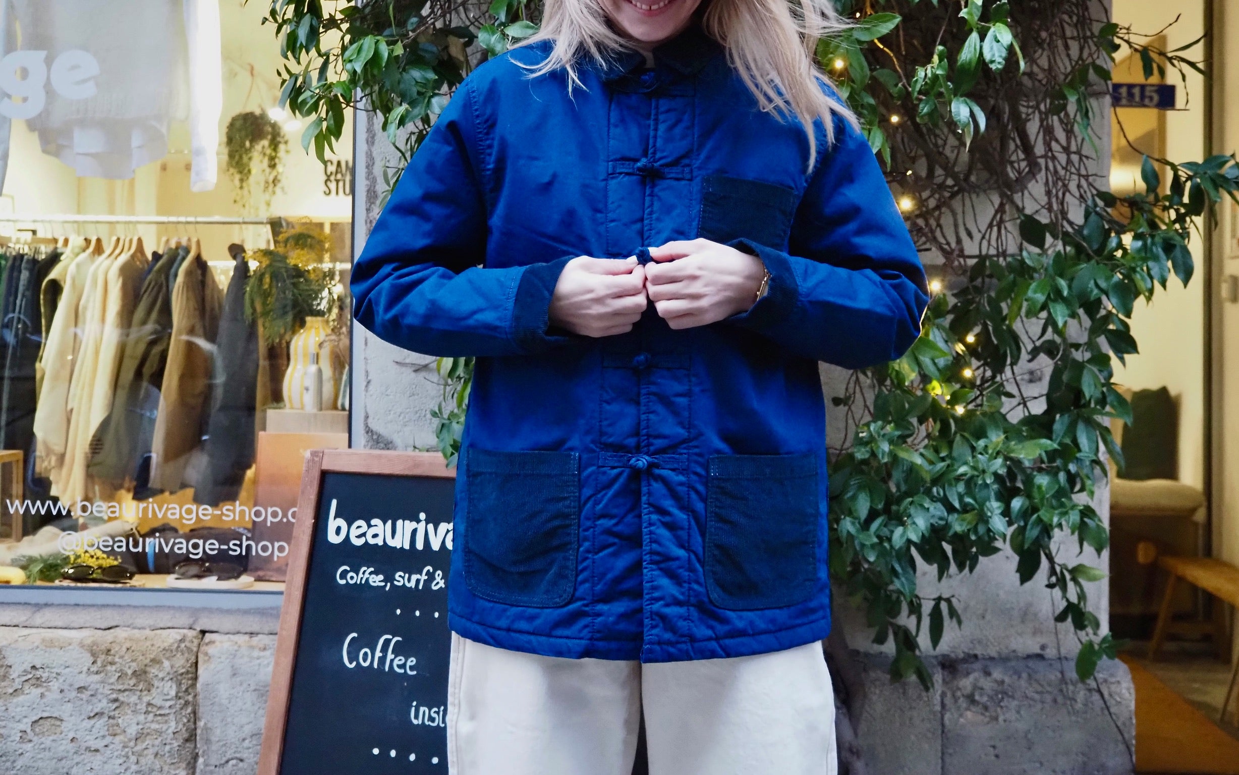 Shanghai Coat Indigo - Bleu