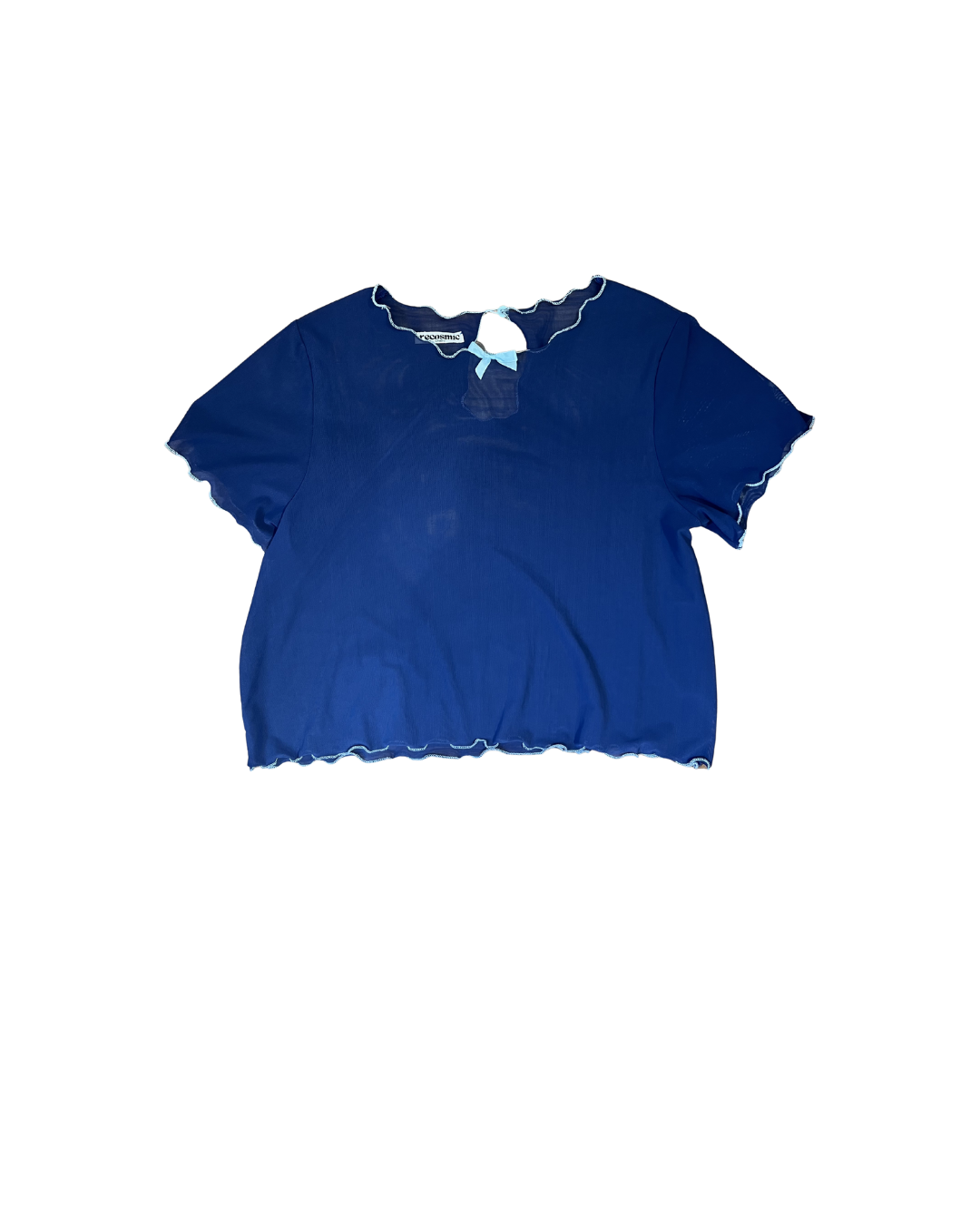 Top bleu transparent