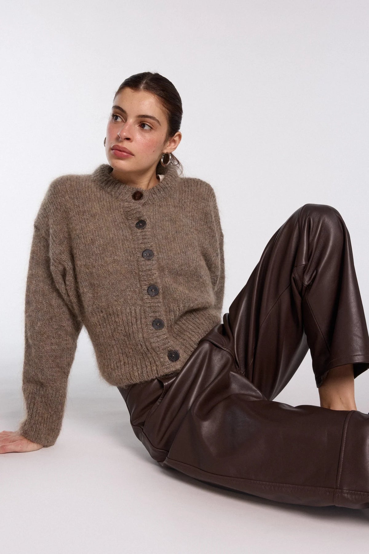 Gilet marron chiné - Marly