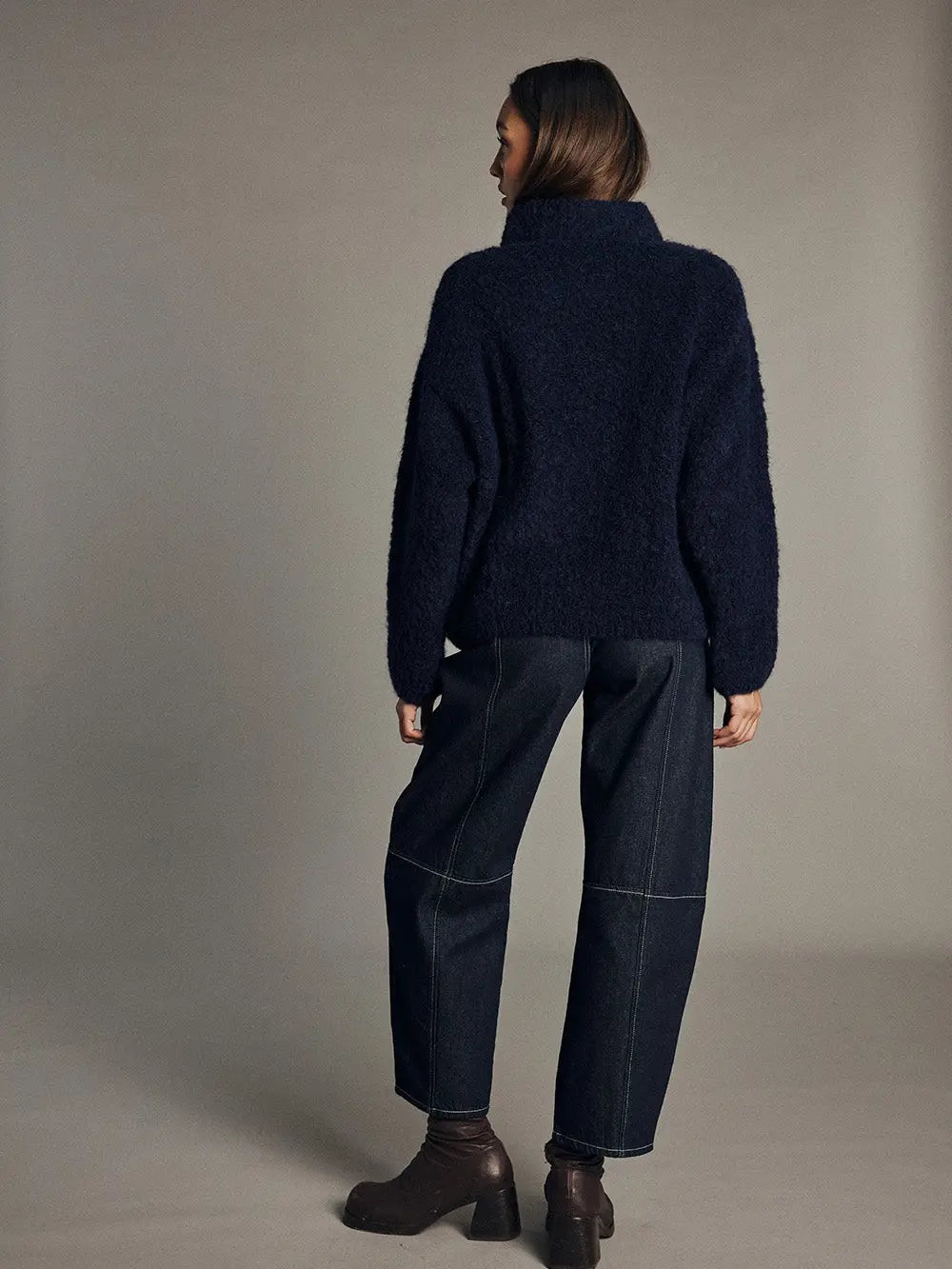 Pull alpaga Nino Nitah - Bleu Marine