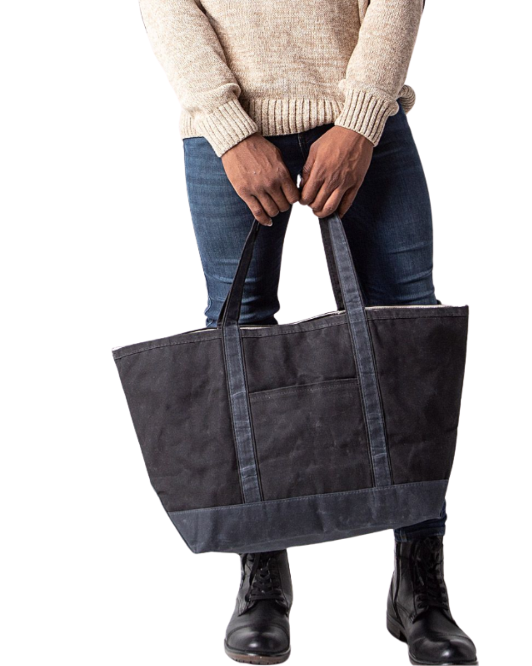 Sac Large - Waxed canvas Classic Tote - Black