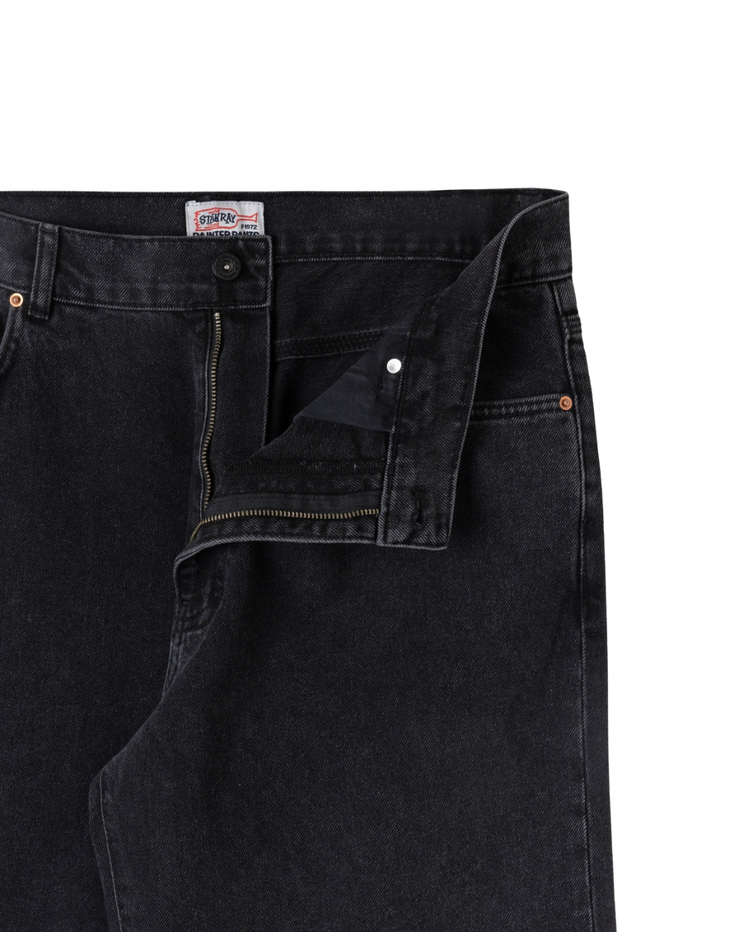 Wide 5 - Washed Black Denim