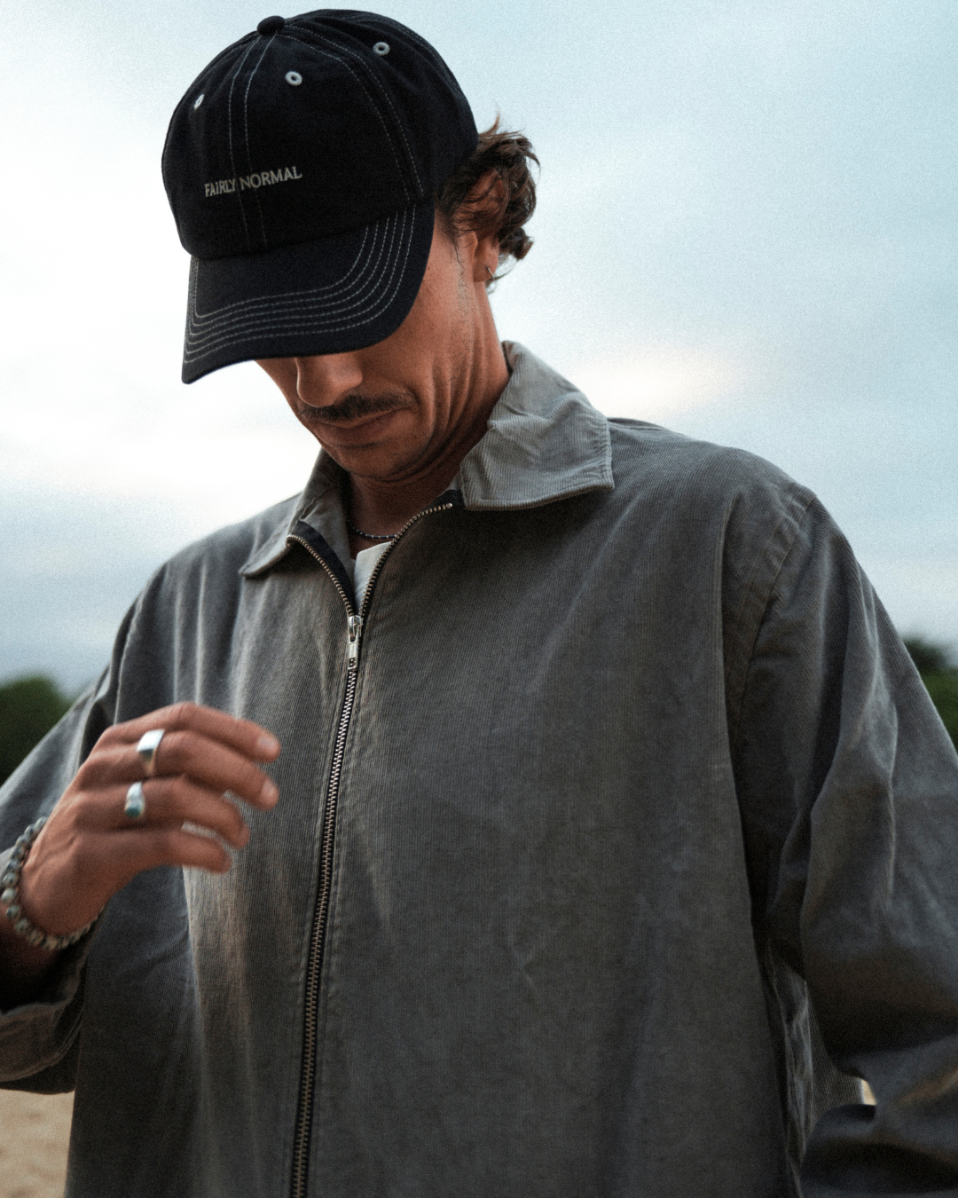 Zipper Shirt Corduroy - Stone