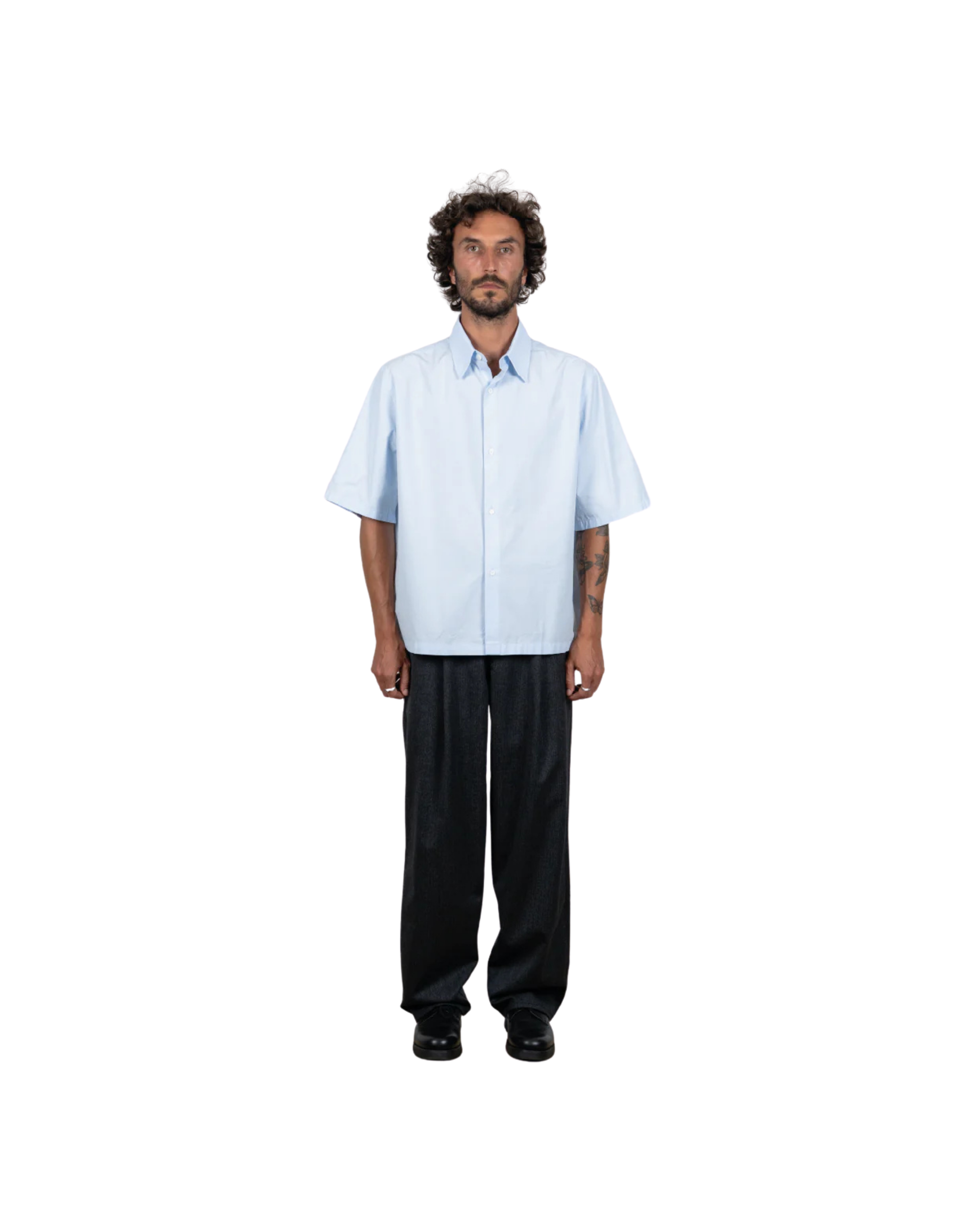 S/S Shirt Poplin Light Blue