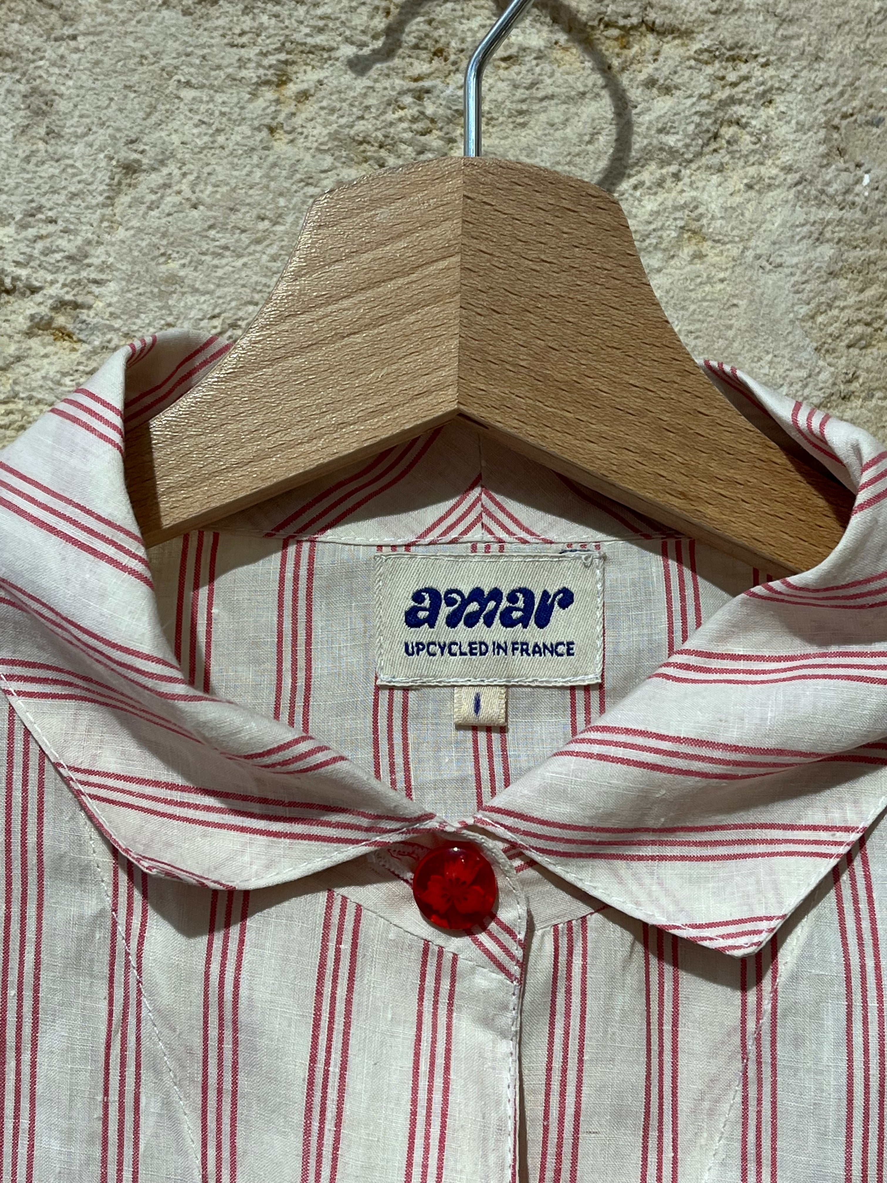 Chemise Versatile F - Rouge à Rayures
