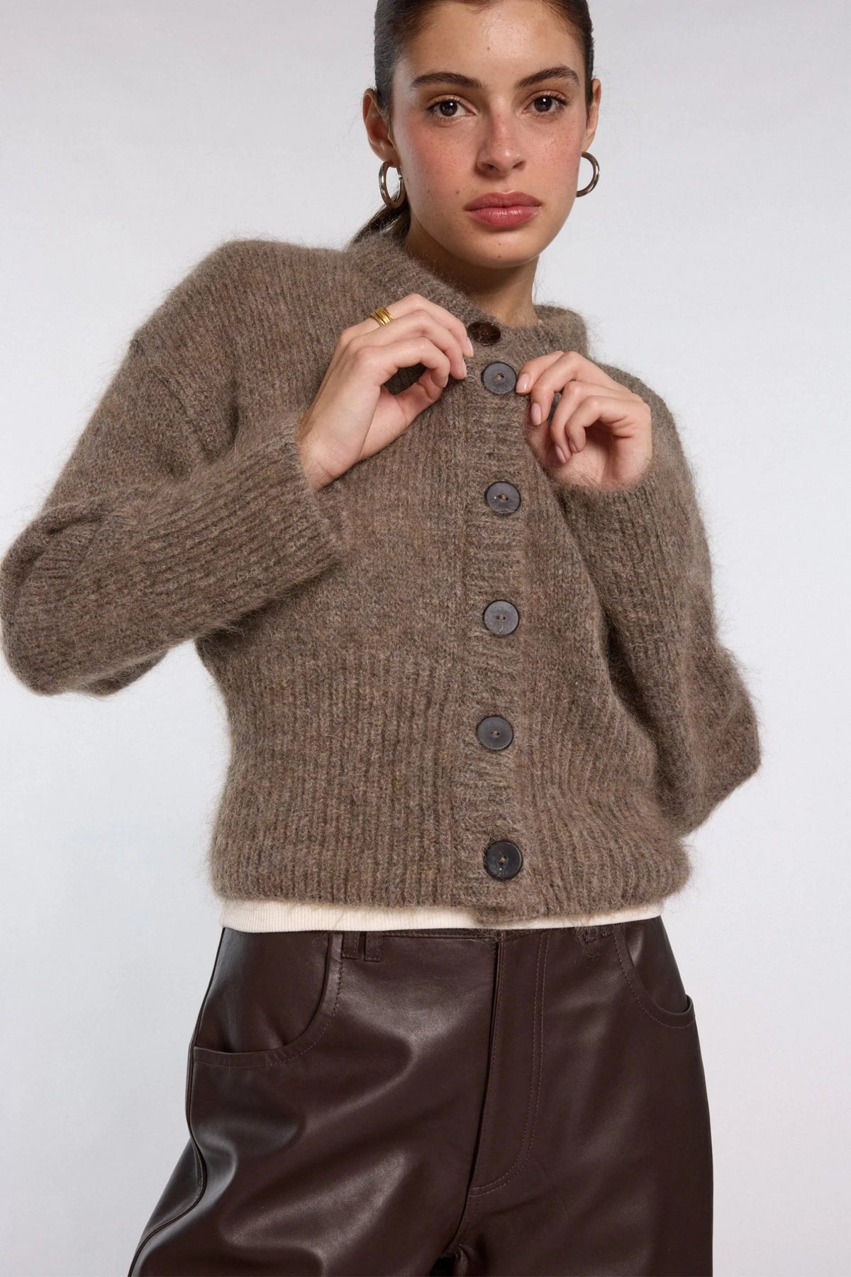 Gilet marron chiné - Marly